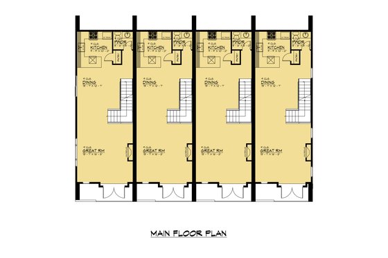 Floor Plan - Main Floor for Modern House Plan #1066-263 - 8 bed, 10 bath