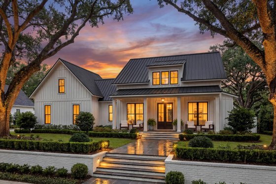 Exterior - Front Elevation 4 for Farmhouse House Plan #430-256 - 2 bed, 2 bath