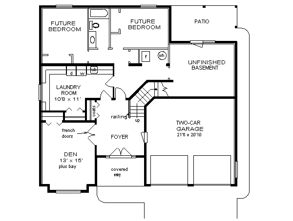 Mediterranean Floor Plan - Lower Floor Plan #18-251