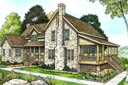 Country Style House Plan - 4 Beds 3.5 Baths 3360 Sq/Ft Plan #140-144 