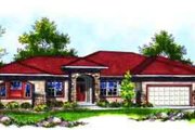 Mediterranean Style House Plan - 3 Beds 3.5 Baths 3002 Sq/Ft Plan #70-719 