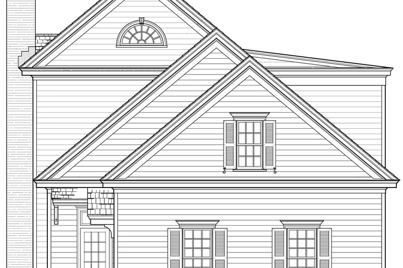 Architectural House Design - Exterior - Rear Elevation for Colonial House Plan #137-410 - 4 bed, 4.5 bath