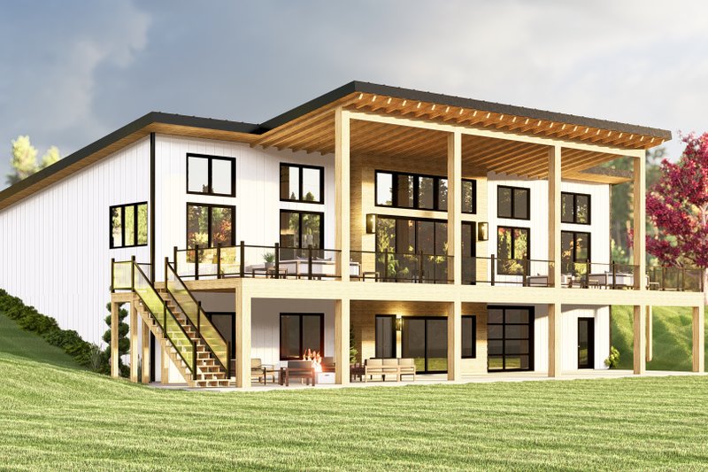 Architectural House Design - Modern Exterior - Front Elevation Plan #1064-323
