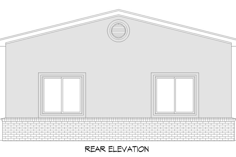 Dream House Plan - Exterior - Rear Elevation for Contemporary House Plan #932-928, 0 bath