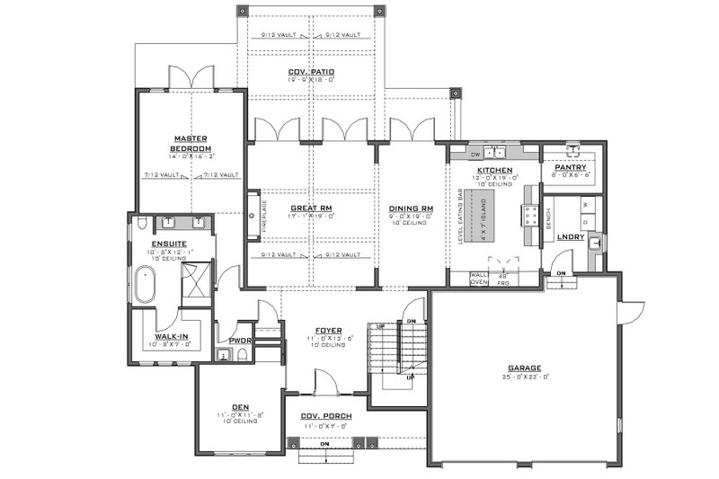 Dream House Plan - Floor Plan - Main Floor for Farmhouse House Plan #1086-4 - 3 bed, 2.5 bath