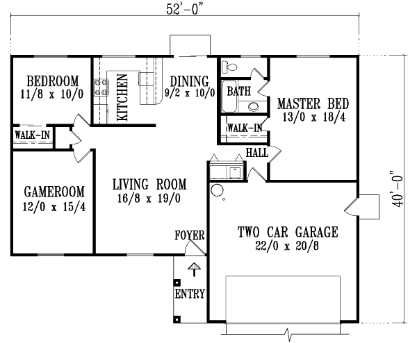 Adobe / Southwestern Floor Plan - Main Floor Plan #1-1173