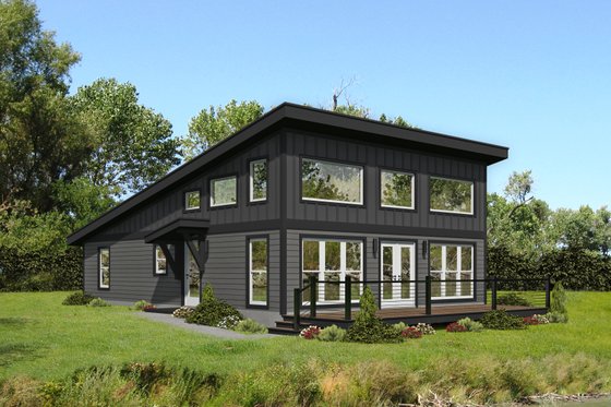 Modern Exterior - Front Elevation Plan #932-393