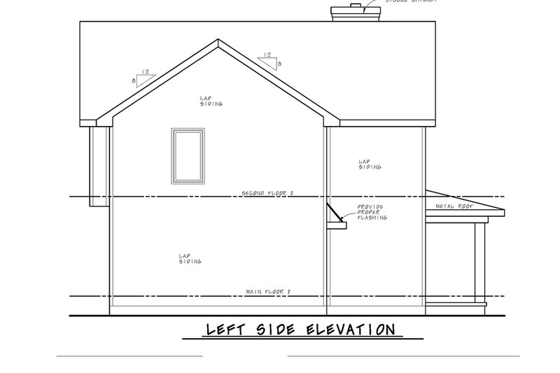 Architectural House Design - Exterior - Other Elevation 2 for Farmhouse House Plan #20-2564 - 4 bed, 2.5 bath