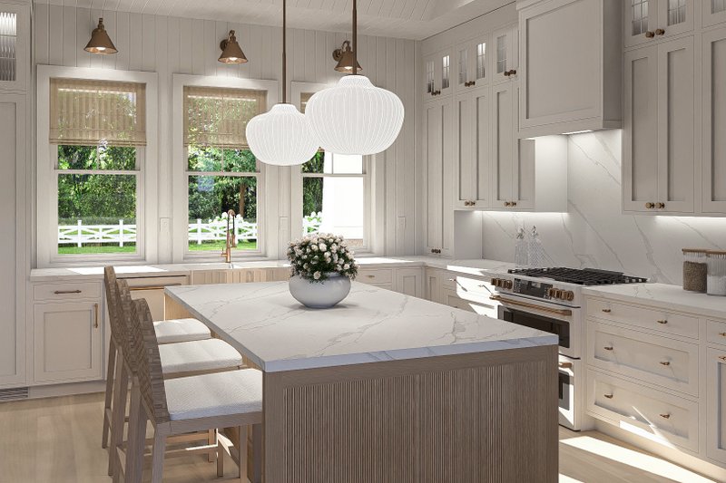 House Plan Design - Interior - Kitchen 1 for Beach House Plan #455-424 - 1 bed, 1.5 bath