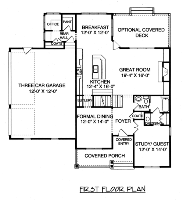 Tudor Floor Plan - Main Floor Plan #413-851