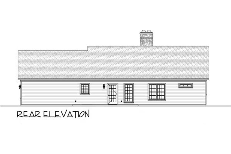Home Plan - Exterior - Rear Elevation for Craftsman House Plan #56-618 - 3 bed, 2 bath