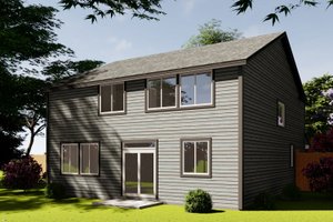 Exterior - Rear Elevation for Craftsman House Plan #53-505 - 4 bed, 2.5 bath