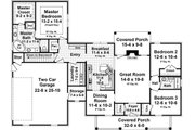 Country Style House Plan - 3 Beds 2 Baths 1815 Sq/Ft Plan #21-383 