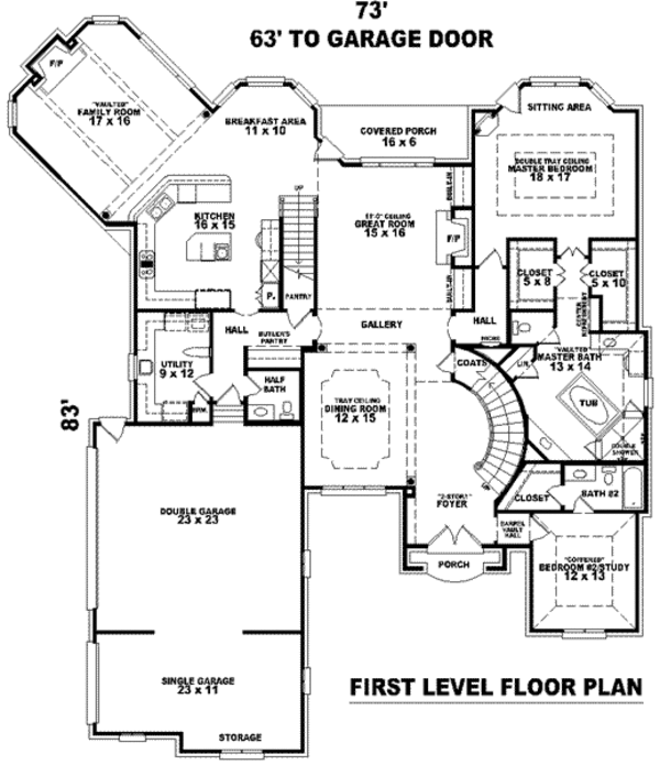 European Floor Plan - Main Floor Plan #81-1329