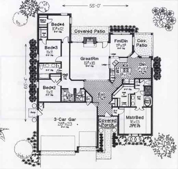 Colonial Floor Plan - Main Floor Plan #310-801