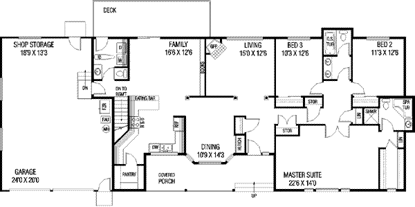 Home Plan - Ranch Floor Plan - Main Floor Plan #60-553