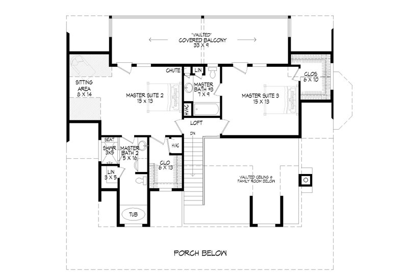 Dream House Plan - Floor Plan - Upper Floor for Country House Plan #932-349 - 3 bed, 3.5 bath