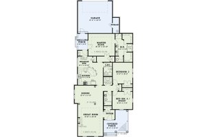 Floor Plan - Main Floor for Country House Plan #17-1013 - 3 bed, 2 bath