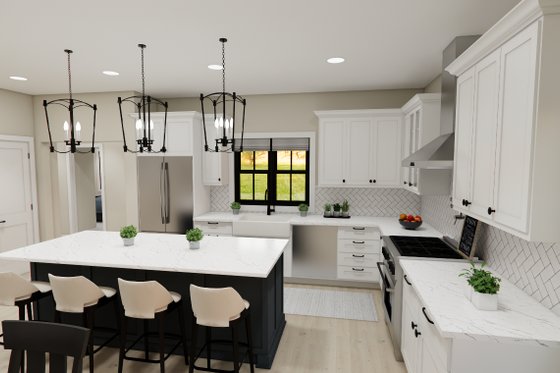 Interior - Kitchen for Bungalow House Plan #51-1387 - 3 bed, 2.5 bath