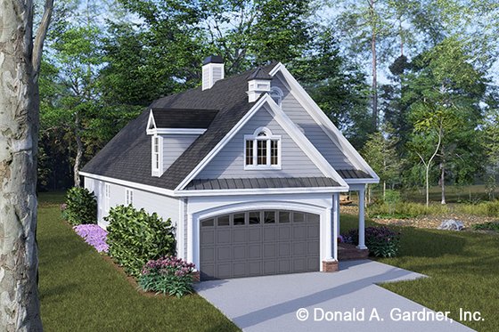 Exterior - Front Elevation 3 for Ranch House Plan #929-825 - 3 bed, 2 bath