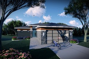 Ranch Exterior - Front Elevation Plan #70-1508