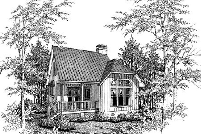 House Blueprint - Cottage Exterior - Front Elevation Plan #41-103