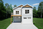Craftsman Style House Plan - 2 Beds 1.5 Baths 868 Sq/Ft Plan #1116-29 Exterior 