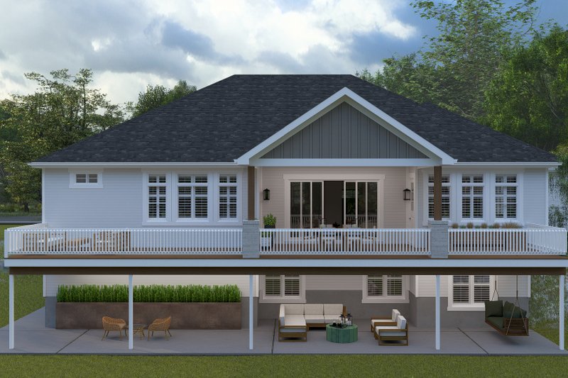 Architectural House Design - Exterior - Rear Elevation 1 for Craftsman House Plan #1060-354 - 2 bed, 2 bath