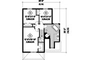 Country Style House Plan - 3 Beds 1 Baths 1598 Sq/Ft Plan #25-4769 
