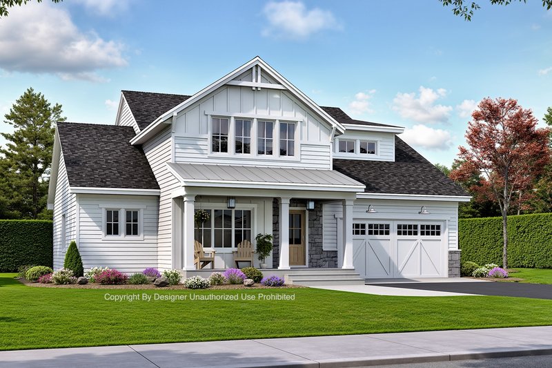 Architectural House Design - Exterior - Front Elevation 4 for Farmhouse House Plan #51-1363 - 4 bed, 3.5 bath