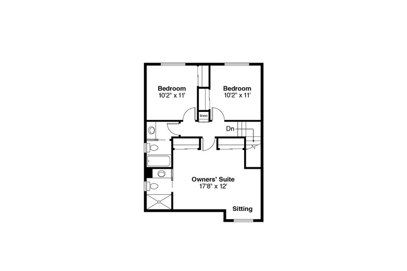 Home Plan - Floor Plan - Upper Floor for Country House Plan #124-151 - 3 bed, 2.5 bath