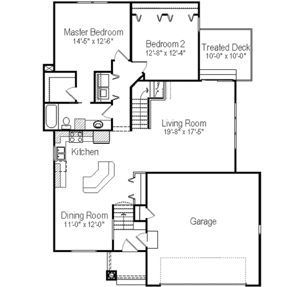 Bungalow Style House Plan - 2 Beds 1 Baths 1344 Sq/Ft Plan #49-266 ...