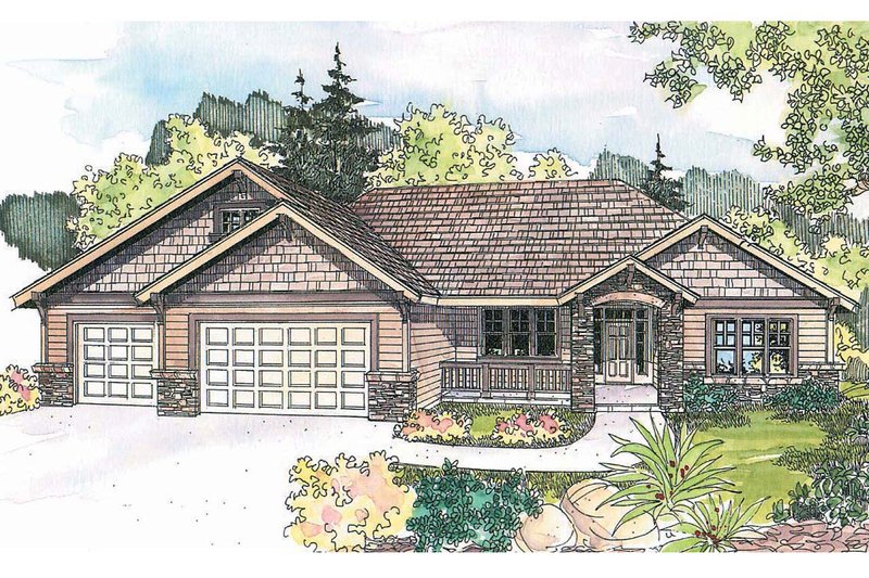 House Design - Ranch Exterior - Front Elevation Plan #124-585