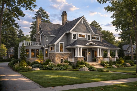 Exterior - Front Elevation 1 for Craftsman House Plan #928-185 - 4 bed, 3.5 bath