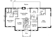 Colonial Style House Plan - 5 Beds 2.5 Baths 3178 Sq/Ft Plan #310-105 