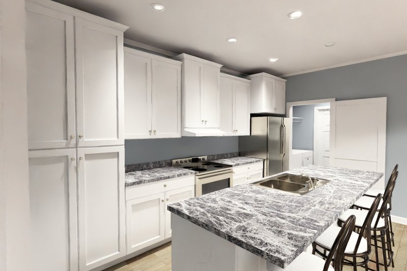 Architectural House Design - Interior - Kitchen 2 for Modern House Plan #513-2460 - 3 bed, 2 bath