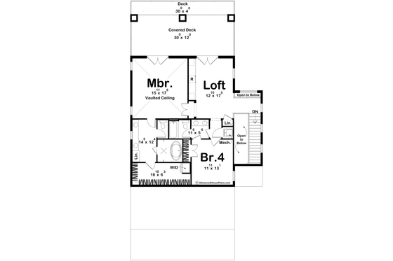 Floor Plan - Other Floor for Beach House Plan #455-378 - 4 bed, 3.5 bath