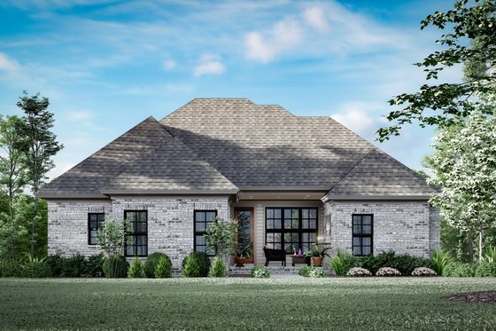 Exterior - Rear Elevation for Traditional House Plan #1081-37 - 3 bed, 2 bath