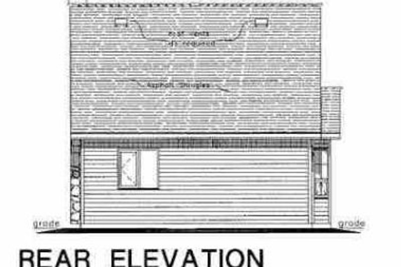 House Plan Design - Exterior - Rear Elevation for Country House Plan #18-298 - 3 bed, 1 bath