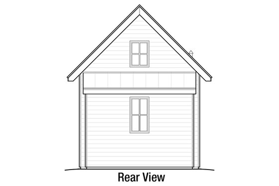 Exterior - Rear Elevation for Cottage House Plan #915-4 - 1 bed, 1 bath