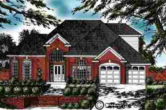 Exterior - Front Elevation for European House Plan #40-140 - 4 bed, 3 bath