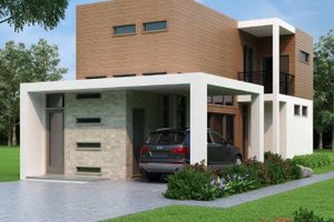 House Blueprint - Contemporary Exterior - Front Elevation Plan #472-454