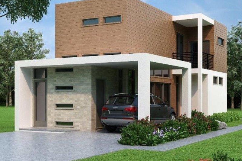 House Blueprint - Contemporary Exterior - Front Elevation Plan #472-454