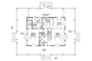 Southern Style House Plan - 3 Beds 2.5 Baths 2430 Sq/Ft Plan #81-240 