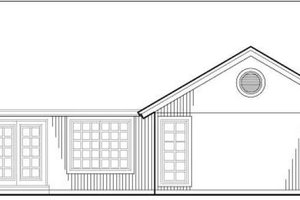Exterior - Rear Elevation for Craftsman House Plan #48-189 - 2 bed, 2 bath