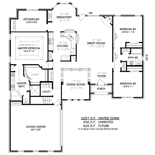 European Floor Plan - Main Floor Plan #424-28