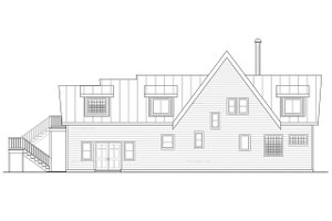 Exterior - Rear Elevation for Contemporary House Plan #124-874 - 3 bed, 3 bath