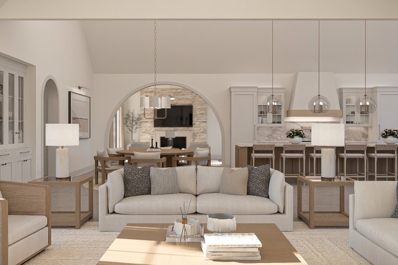 Home Plan - Interior - Family Room for Cottage House Plan #455-562 - 3 bed, 3.5 bath