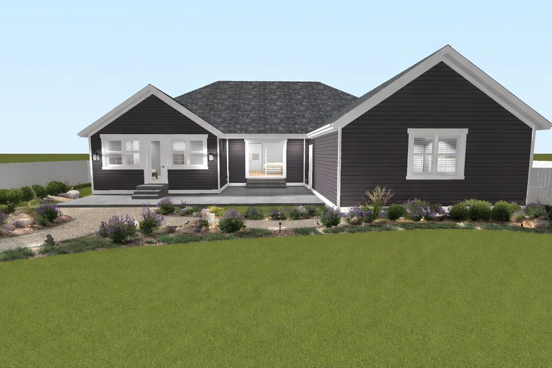 House Blueprint - Exterior - Rear Elevation 1 for Farmhouse House Plan #1060-488 - 3 bed, 2 bath