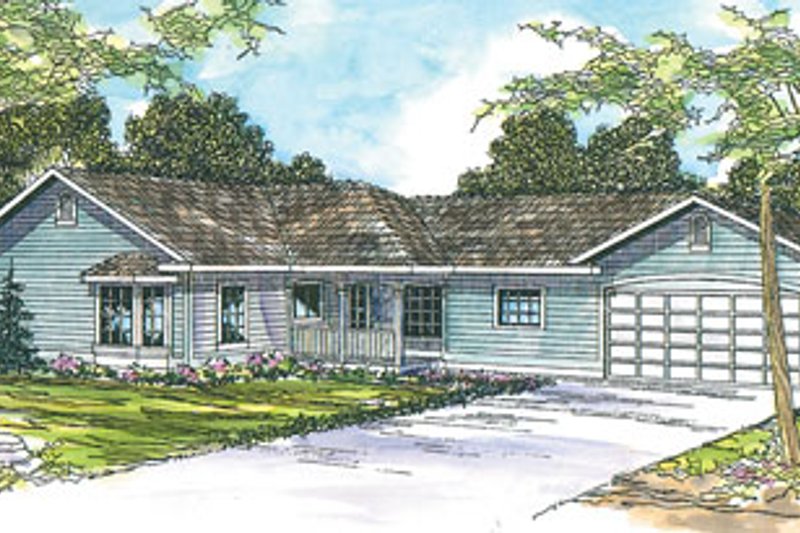 Home Plan - Ranch Exterior - Front Elevation Plan #124-710